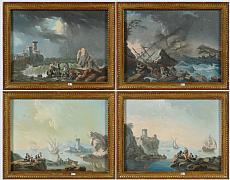 PILLEMENT Jean-Baptiste (1728 - 1808). Attribués à. 