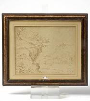 CAMPAGNOLA Domenico (1500 - 1564). Attribué à. 