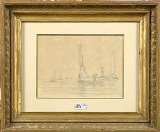 BOUDIN Eugène (1824 - 1898). Attribué à. 